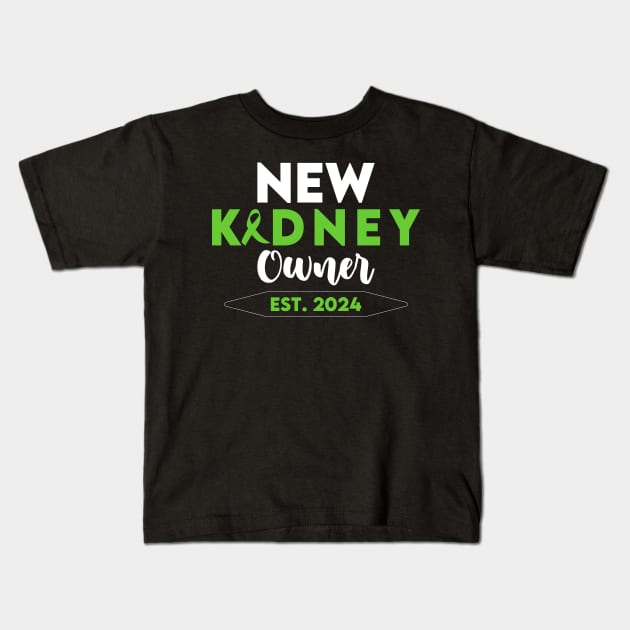 New Kidney Owner EST 2024 Kids T-Shirt by Azz4art